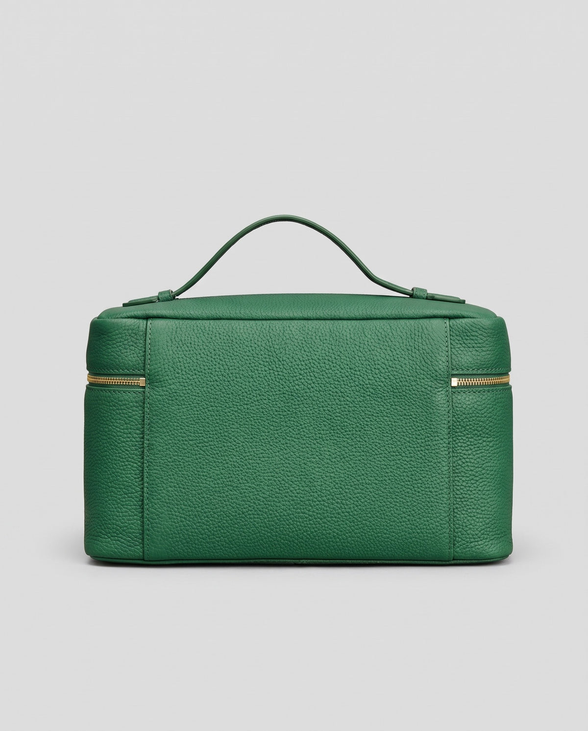 Orvieto pebbled leather vanity case in Green – back view