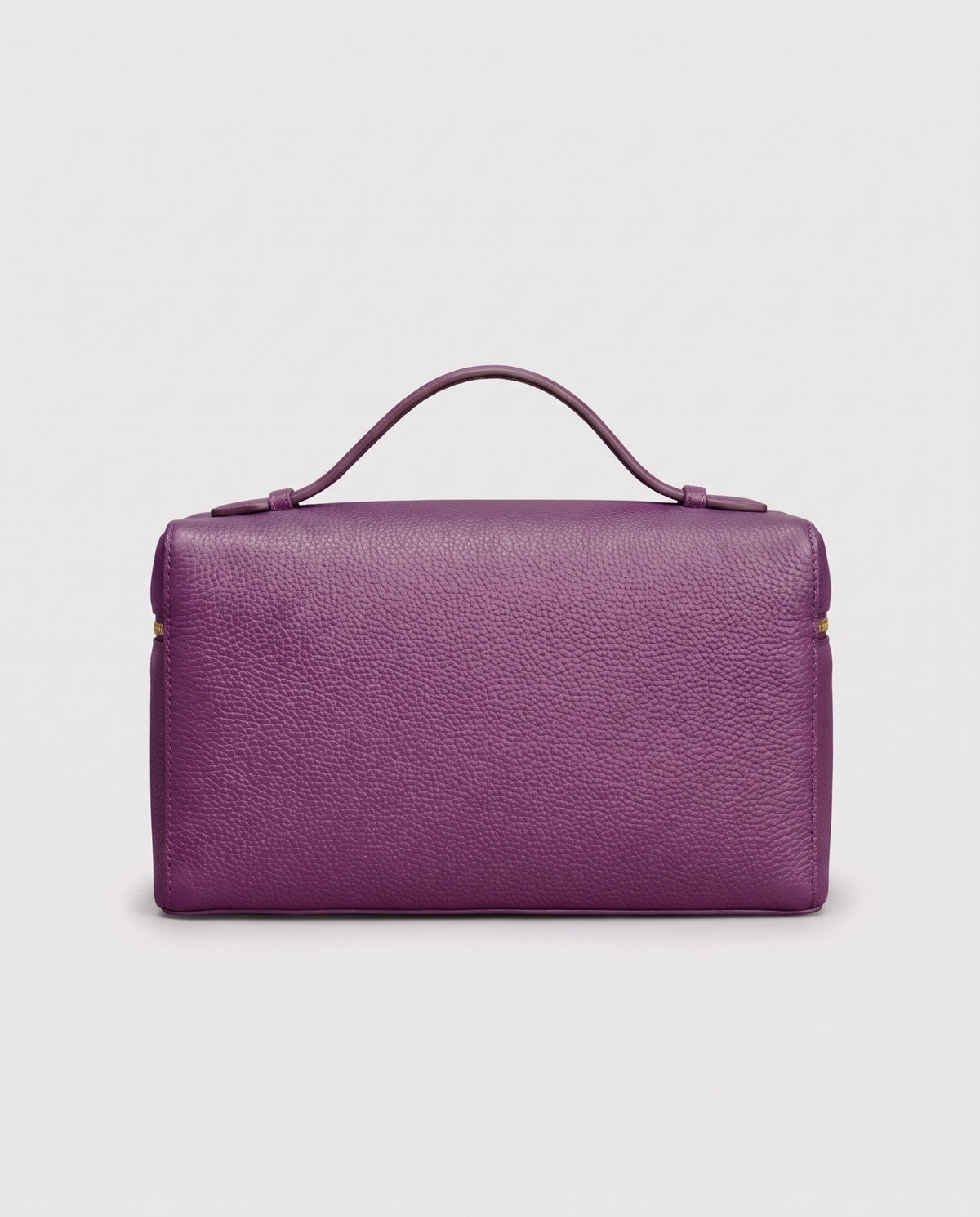 Orvieto pebbled leather vanity case in Purple – back view