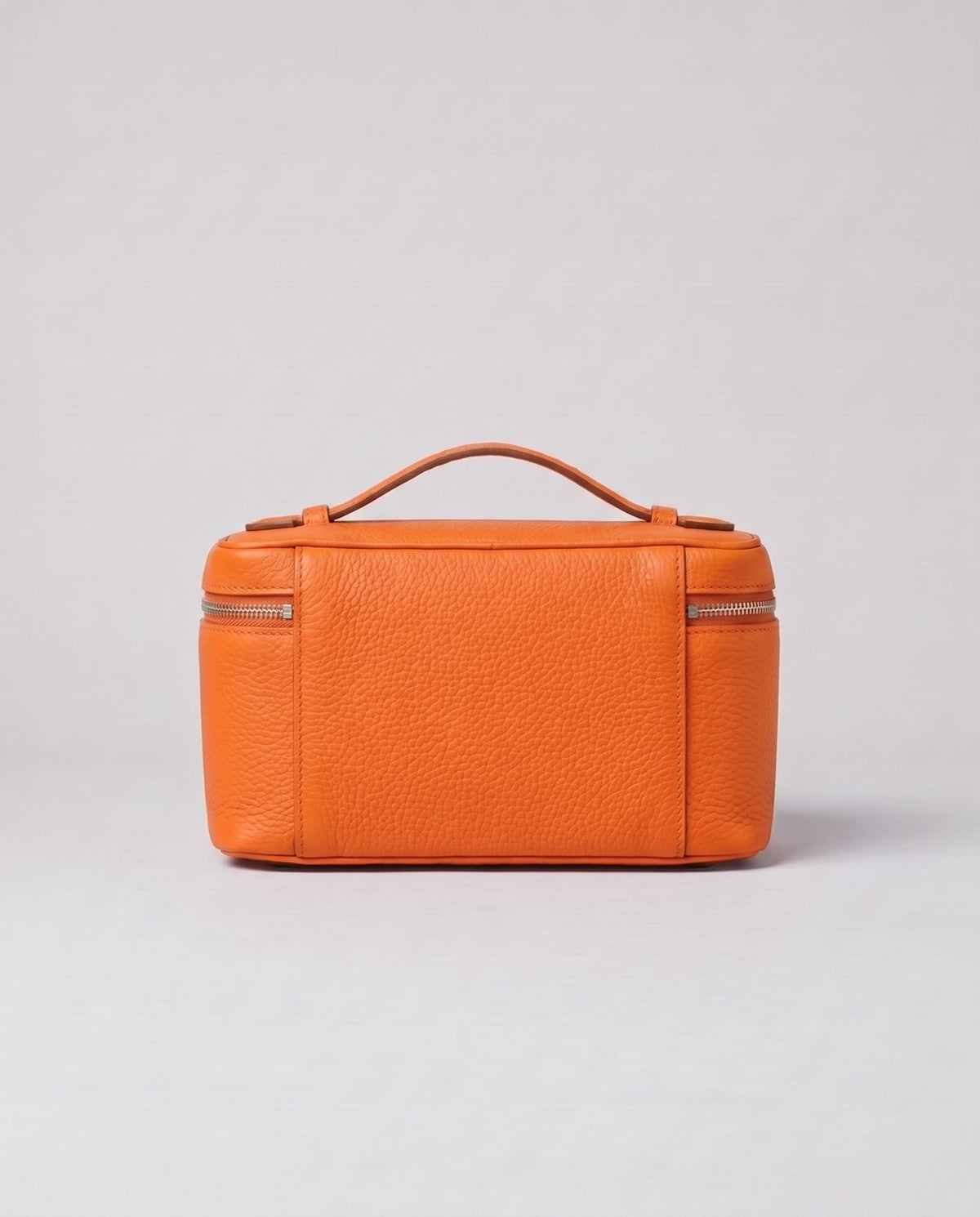 Orvieto pebbled leather vanity case in Orange – back view