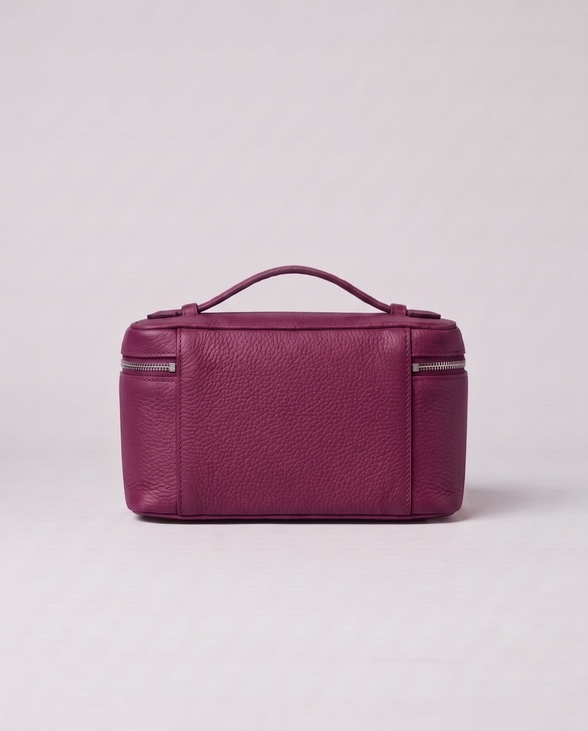 Valentina Orvieto Small top-handle bag in Purple leather, back view