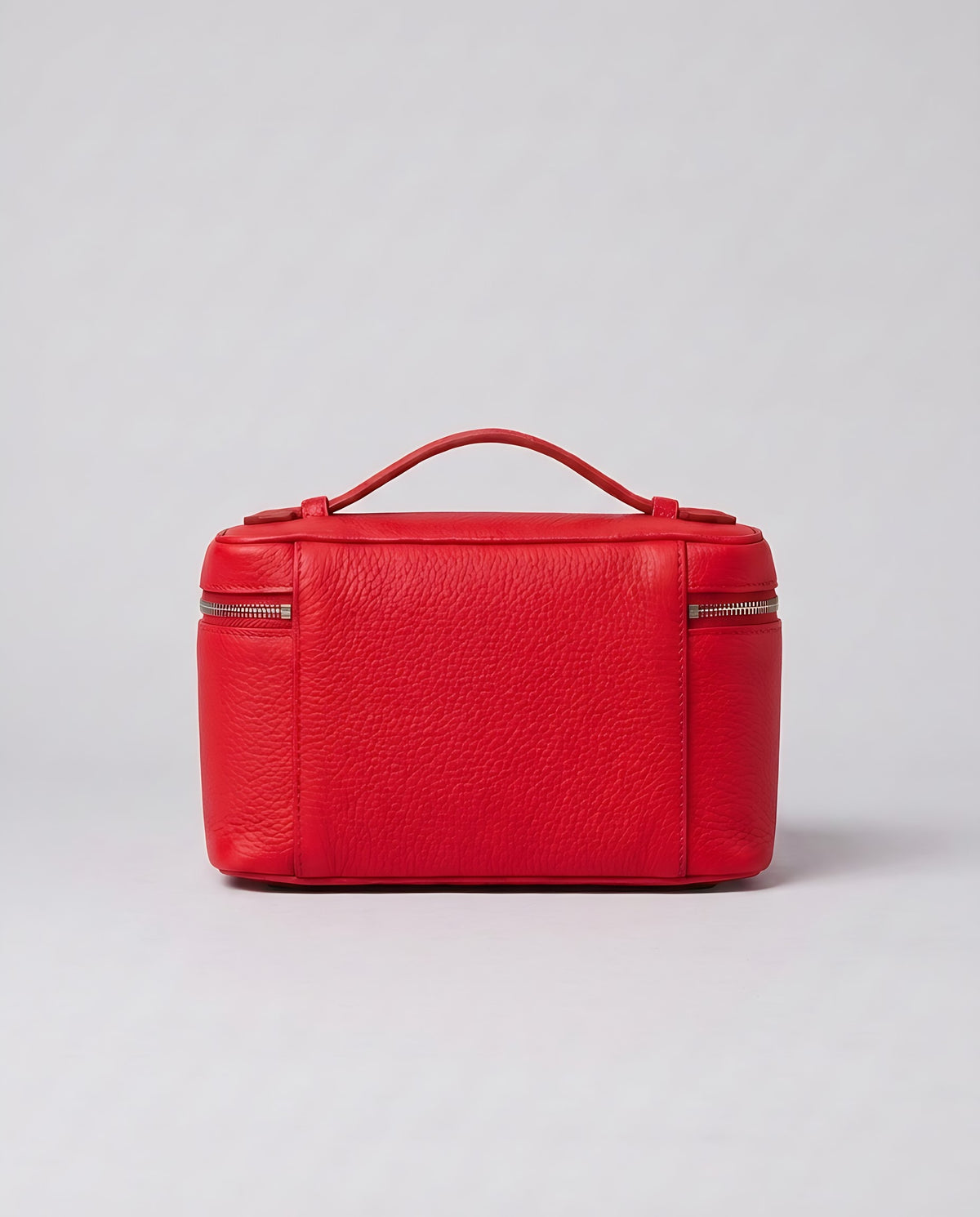 Valentina Orvieto Small top-handle bag in Red leather, back view