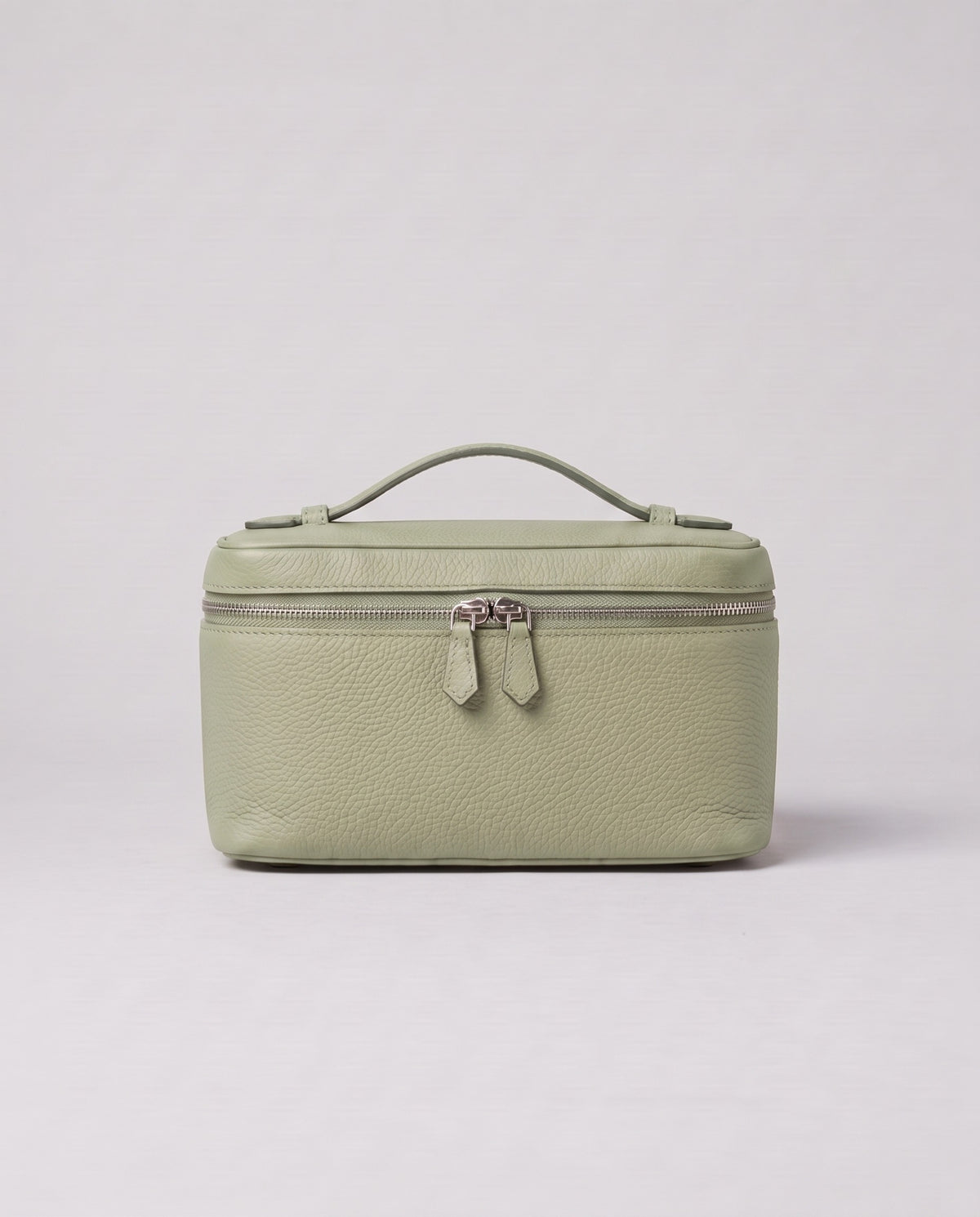 Valentina Orvieto Small top-handle bag in Sage leather, front view