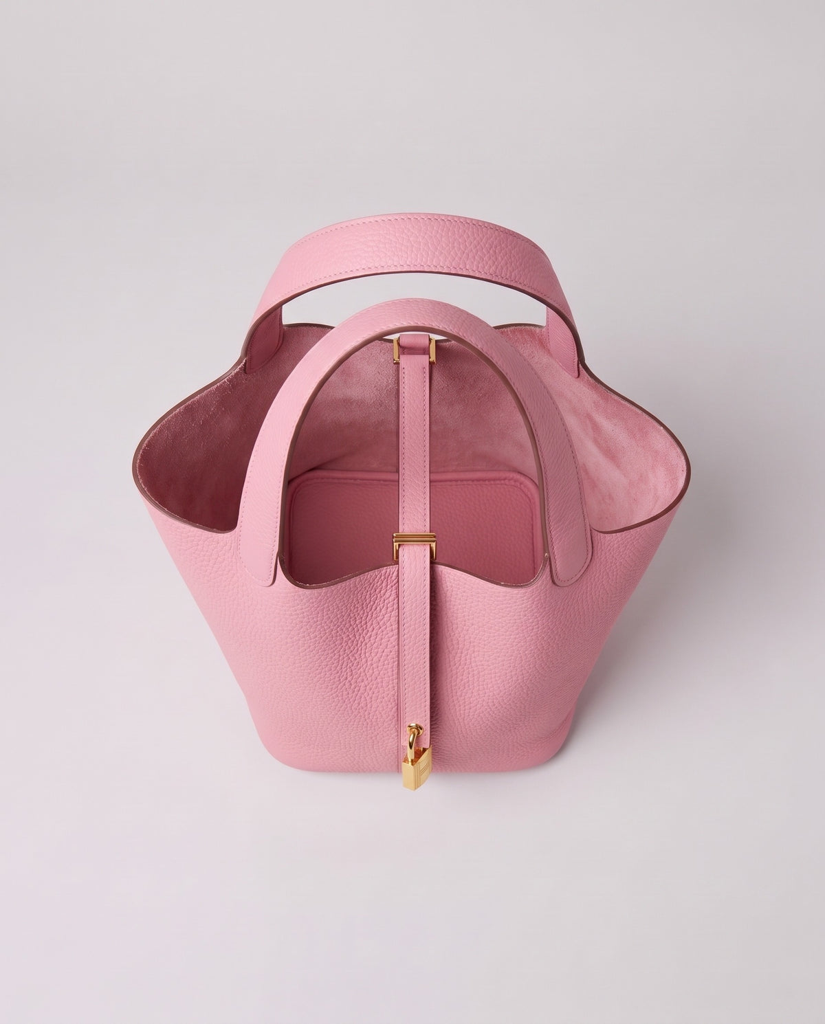 Inside the Valentina Ostuni Large bag in Rose