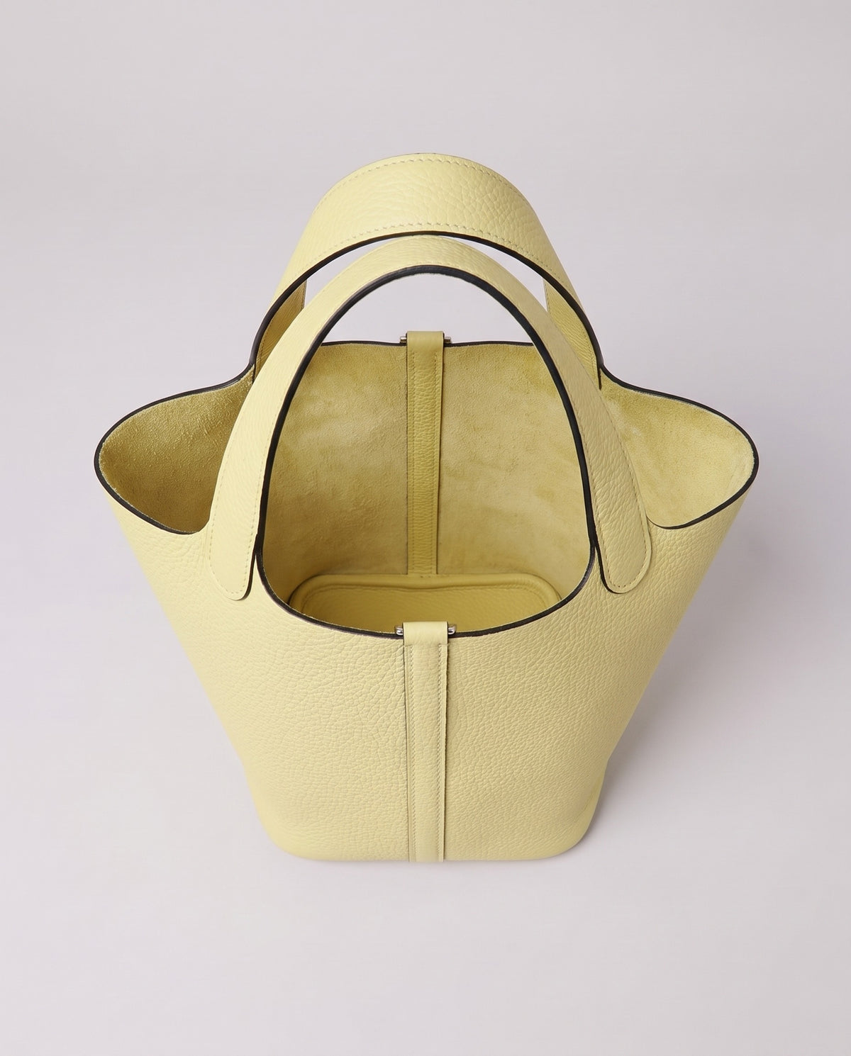 Inside the Valentina Ostuni Small bag in Butter