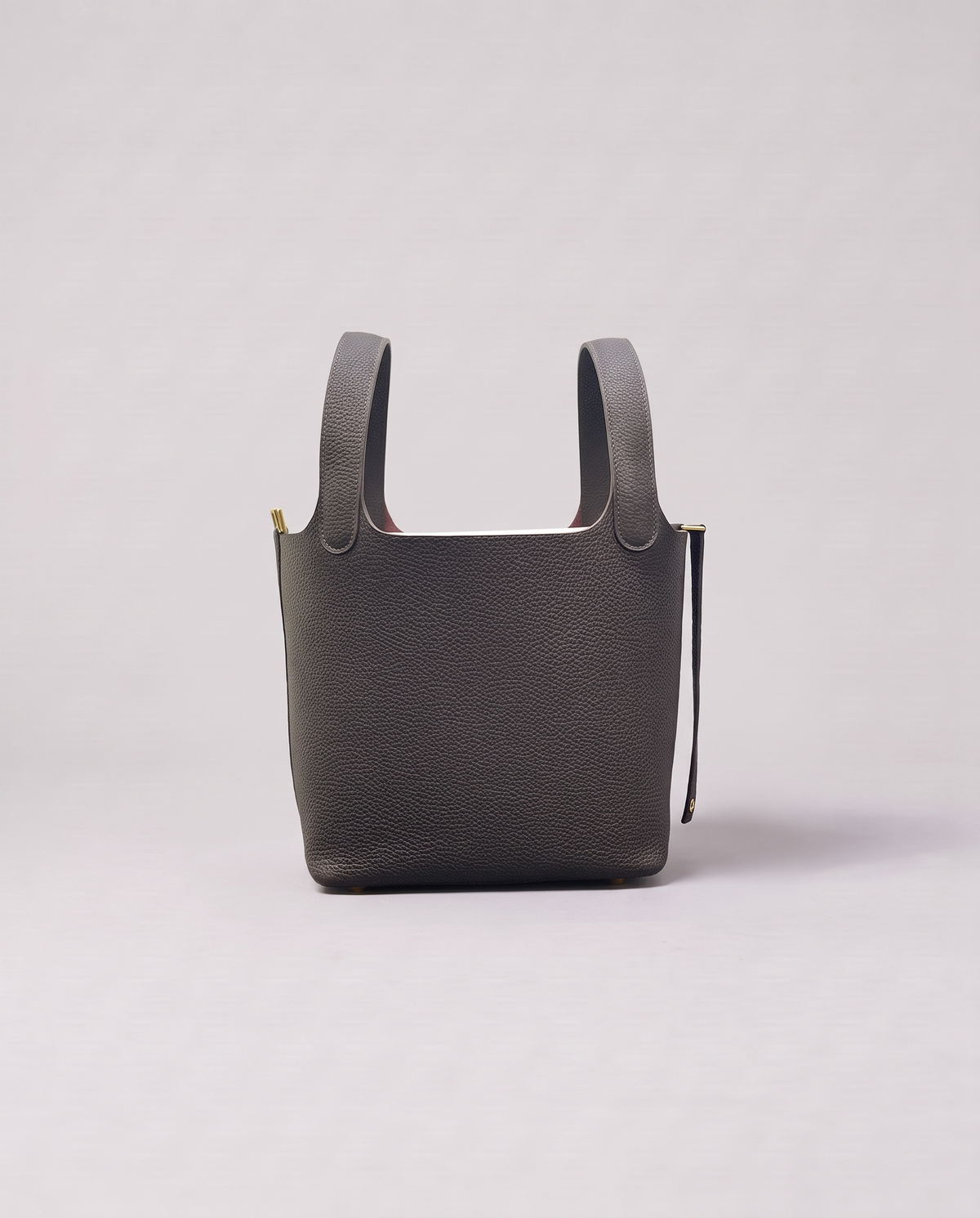 Valentina Ostuni Small bag in Charcoal, three-quarter view