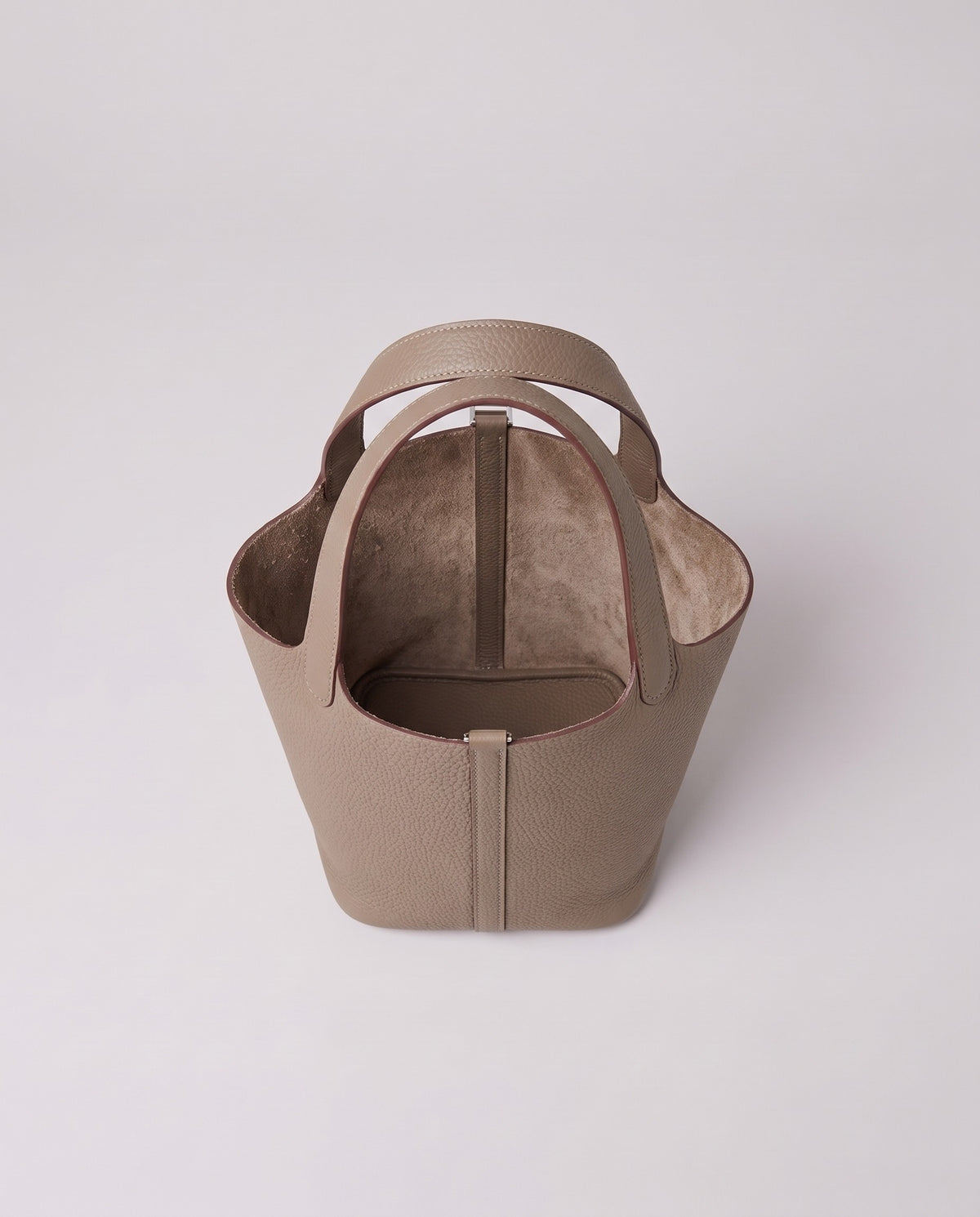 Inside the Valentina Ostuni Small bag in Stone