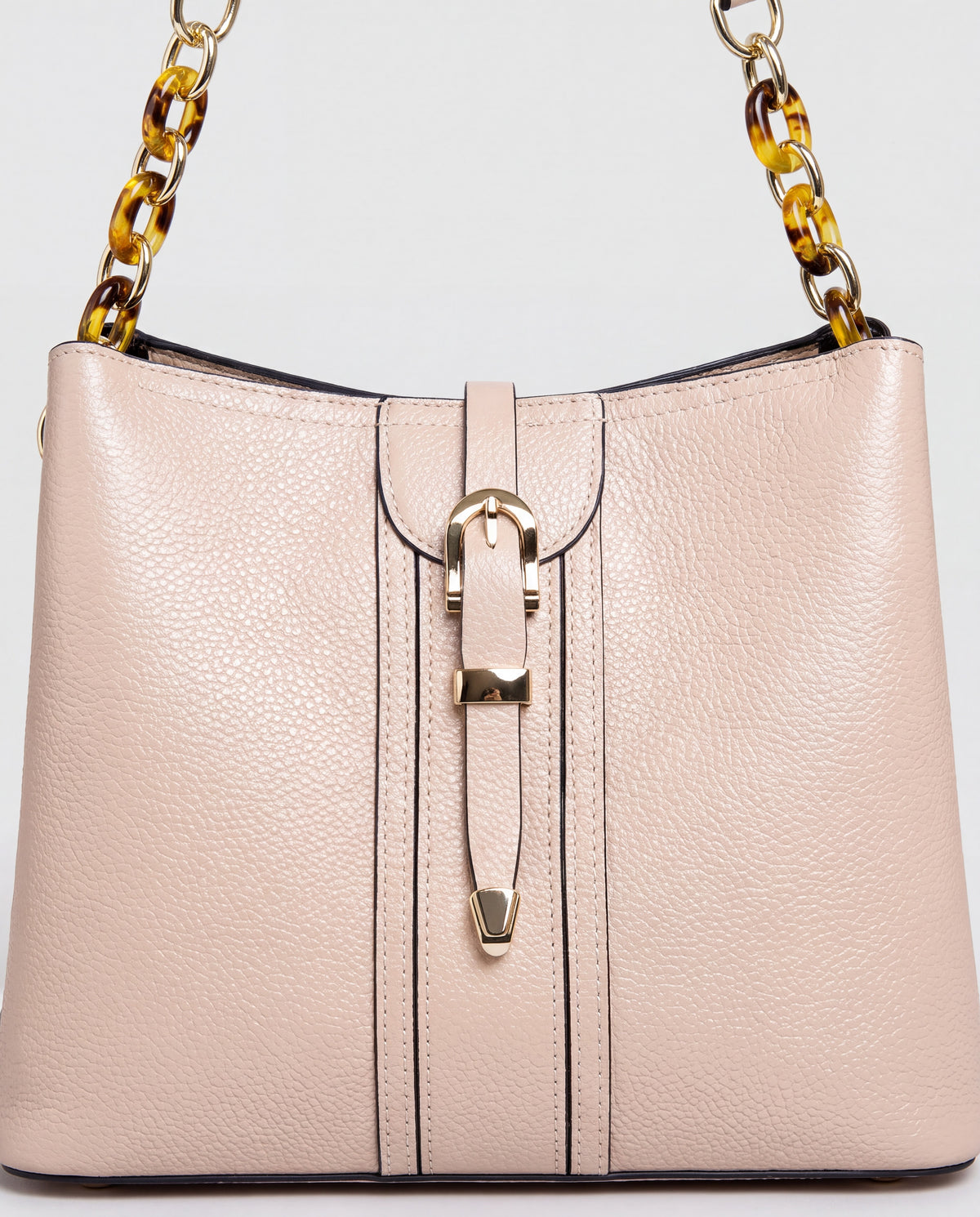 Outline bag in Beige – leather detail