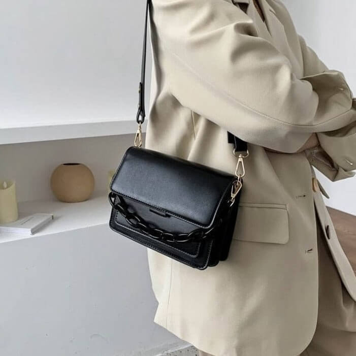 Sleek Black crossbody bag