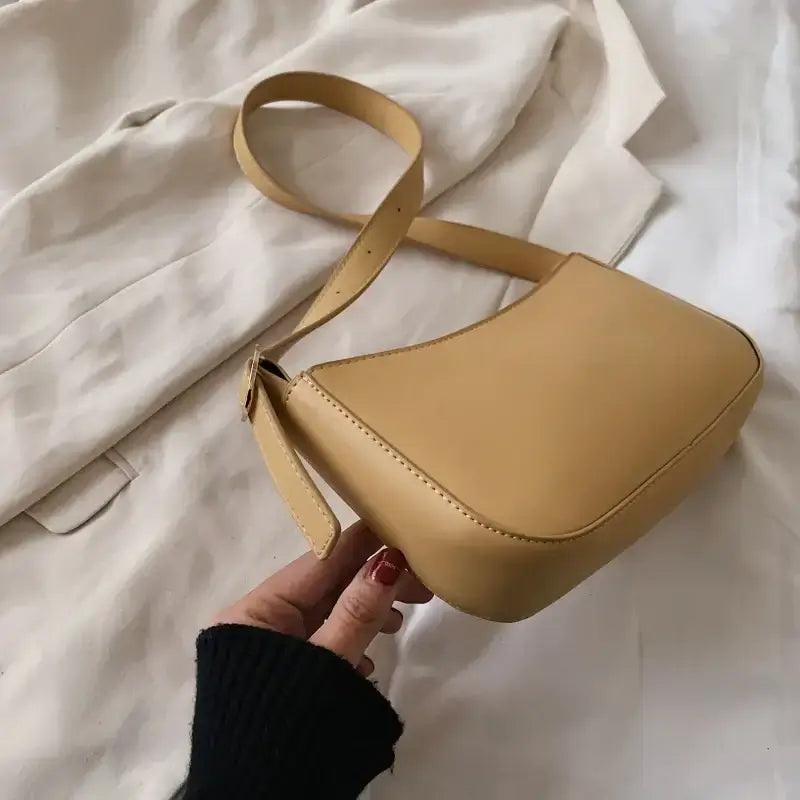 Beige shoulder purse