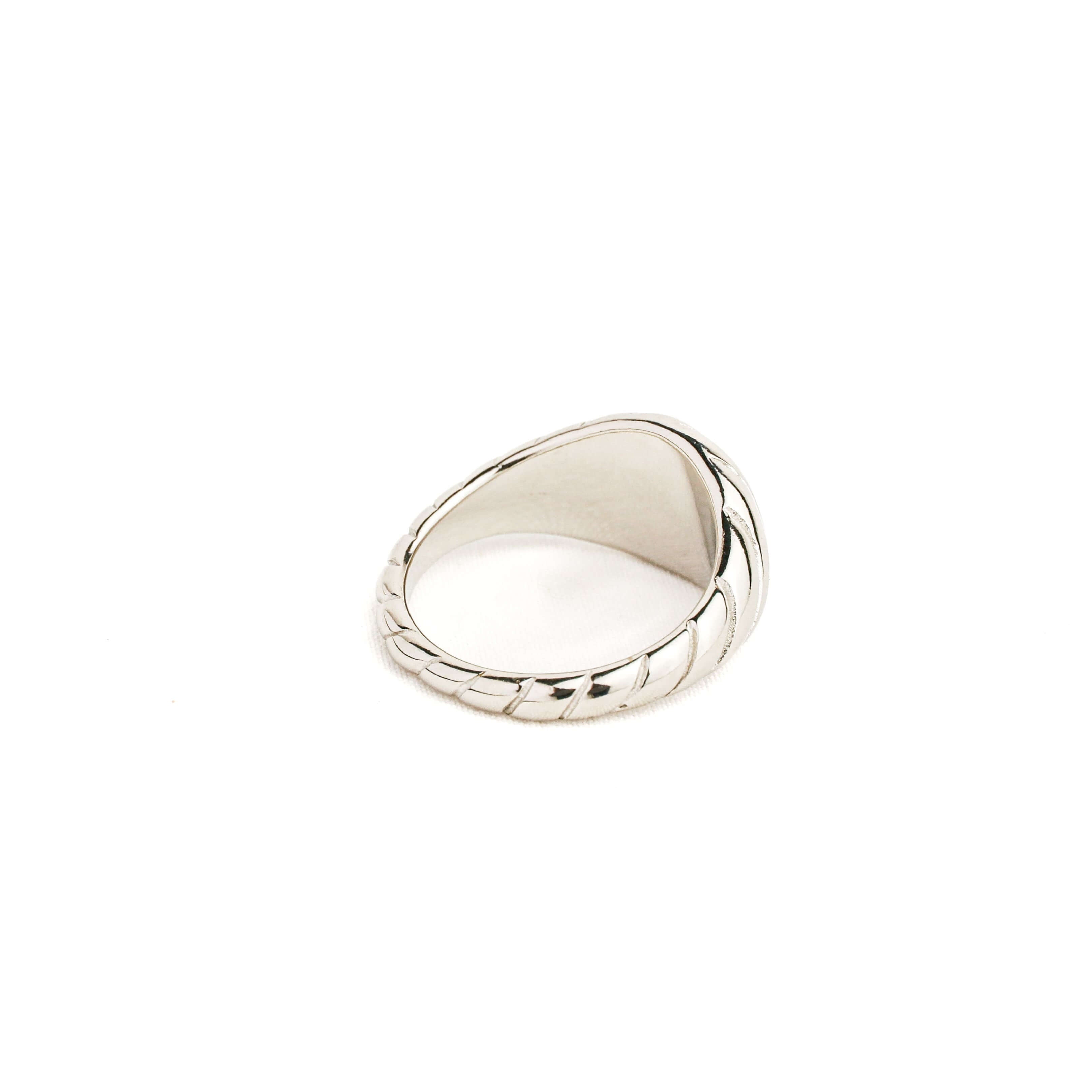 Croissant ring silver