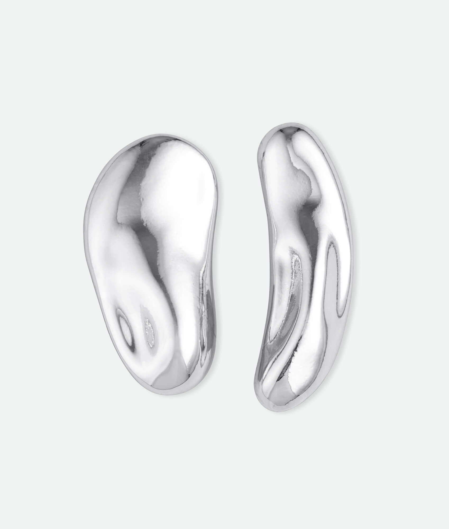 Asymmetrical earrings silver