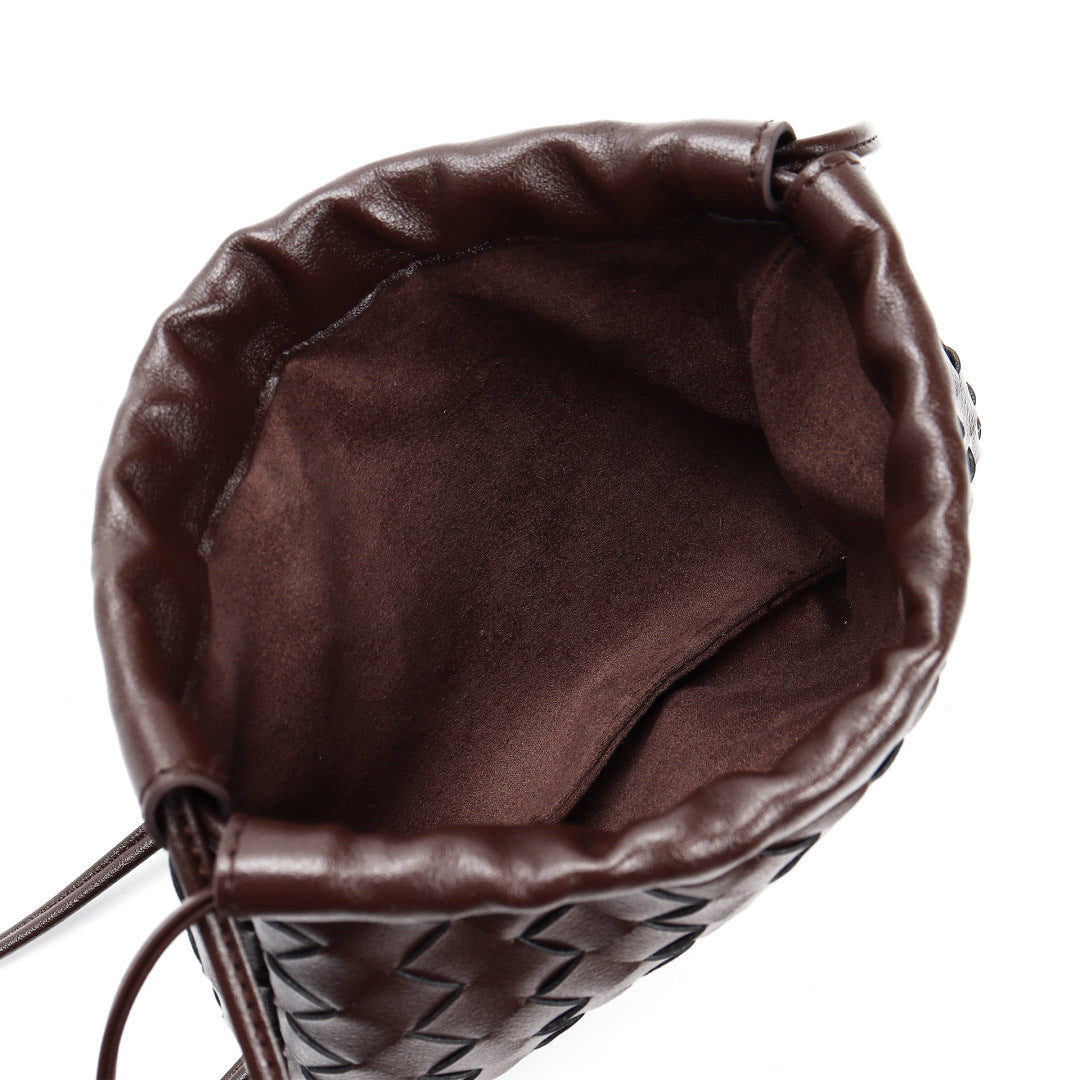 Slim Clutch (Andiamo) genuine leather bag interior lining view