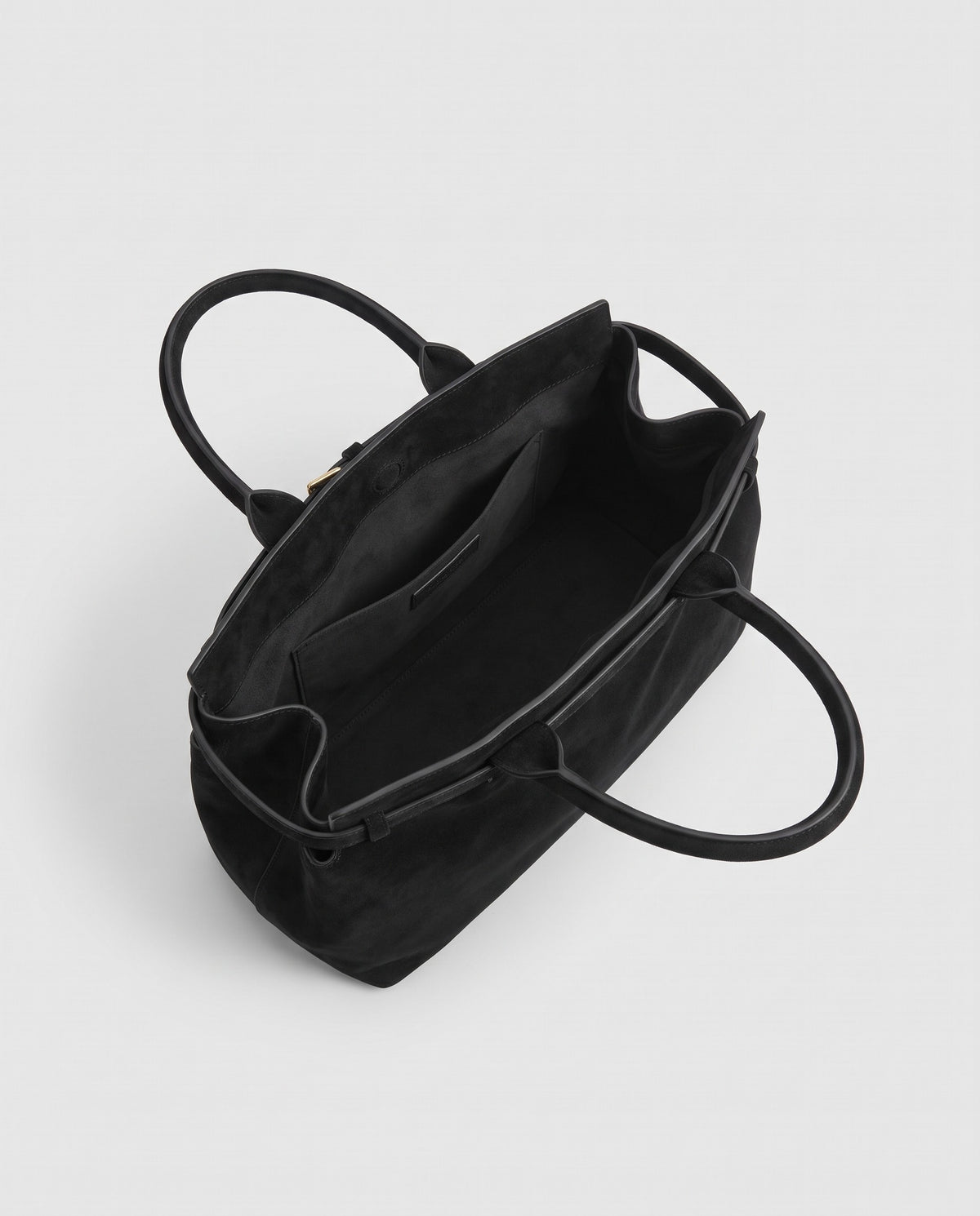 Inside view of the Spello top-handle bag in Black