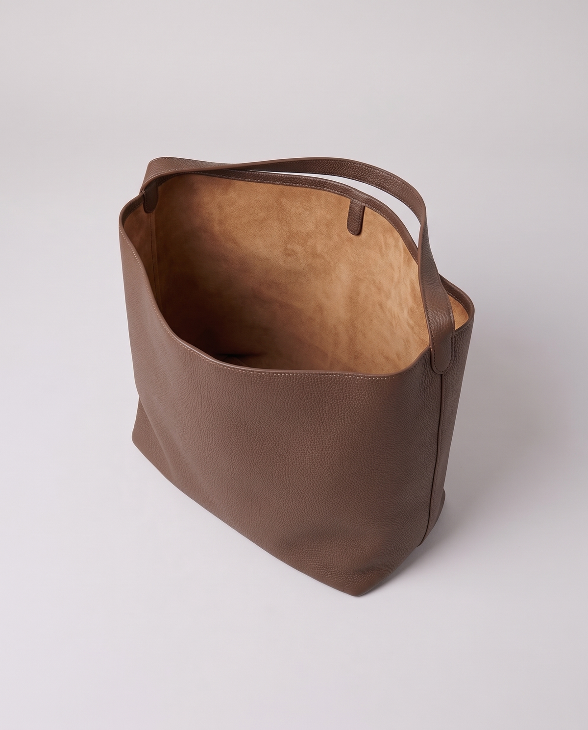 Inside the Valentina Tela Large bag in Brown