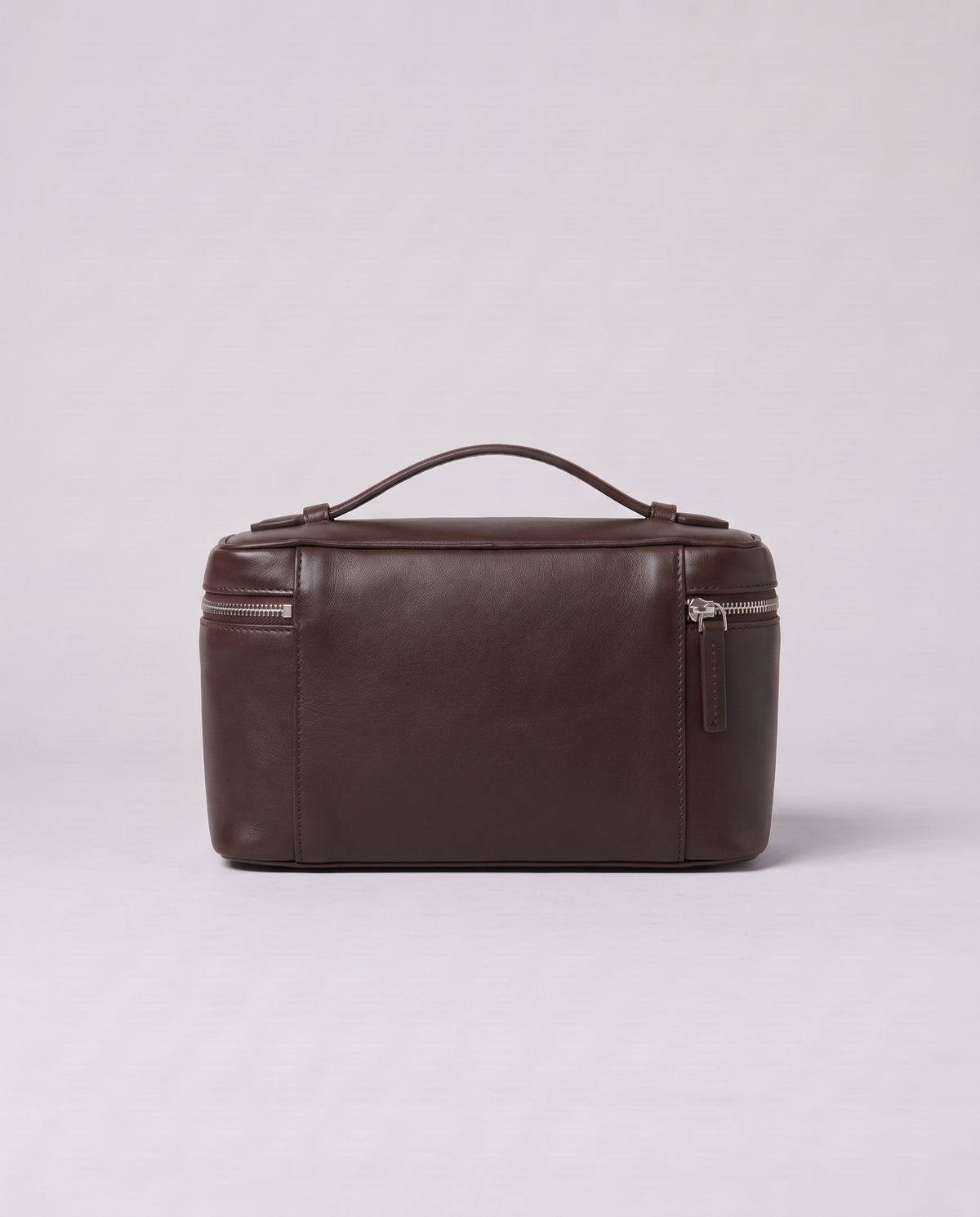 Valentina Velluto Small bag in Chocolate, back view