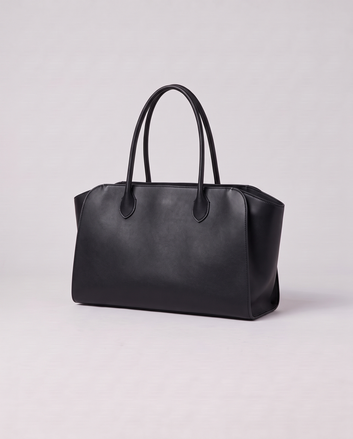 Valentina Volta Large bag in Onyx, three-quarter view