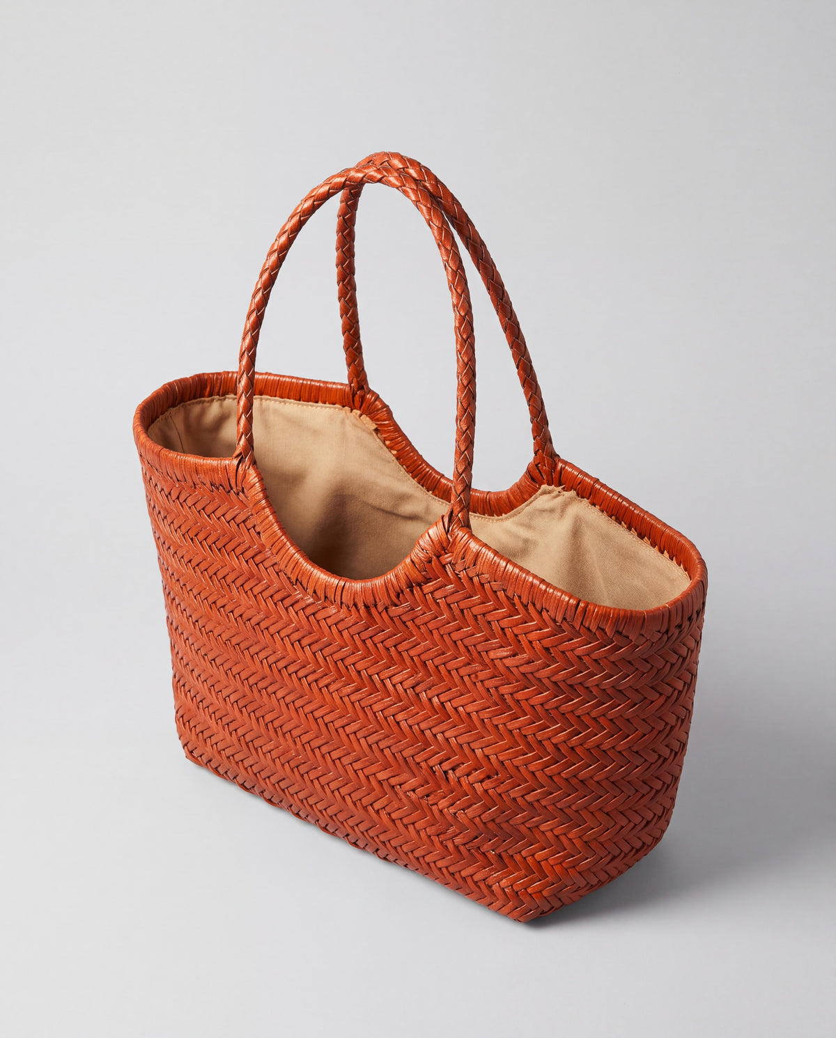 Weave bag in Rust – inside view